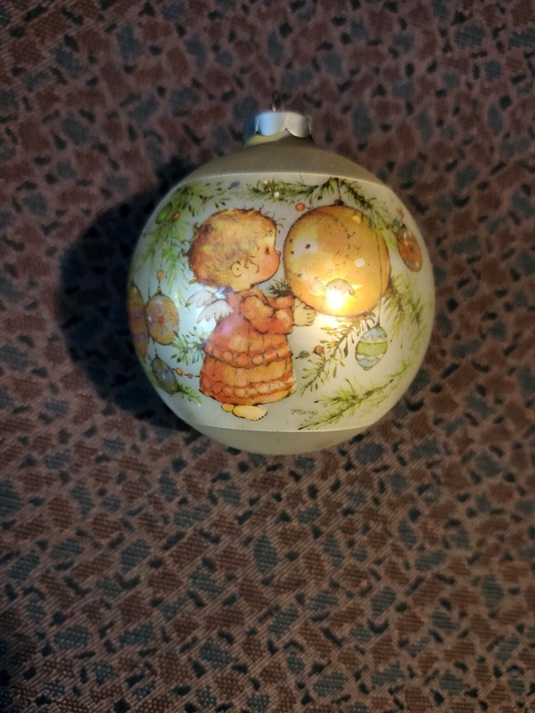 Hallmark Ornament 1975 Mary Hamilton Charmers Heavenly Days Glass Ball IN BOX