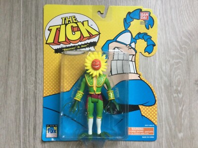 The Tick Cartoon BanDai 1994 ~  Grasping  El Seed 6  Figure Sunflower Evil Doer 