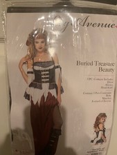New Leg Avenue Buried Treasure Beauty Pirate Costume Adult Size Small Dress Scrf