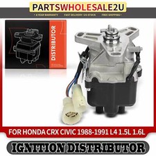 Ignition Distributor With Cap Rotor For Honda Crx Civic 1988-1991 L4 1.5l 1.6l