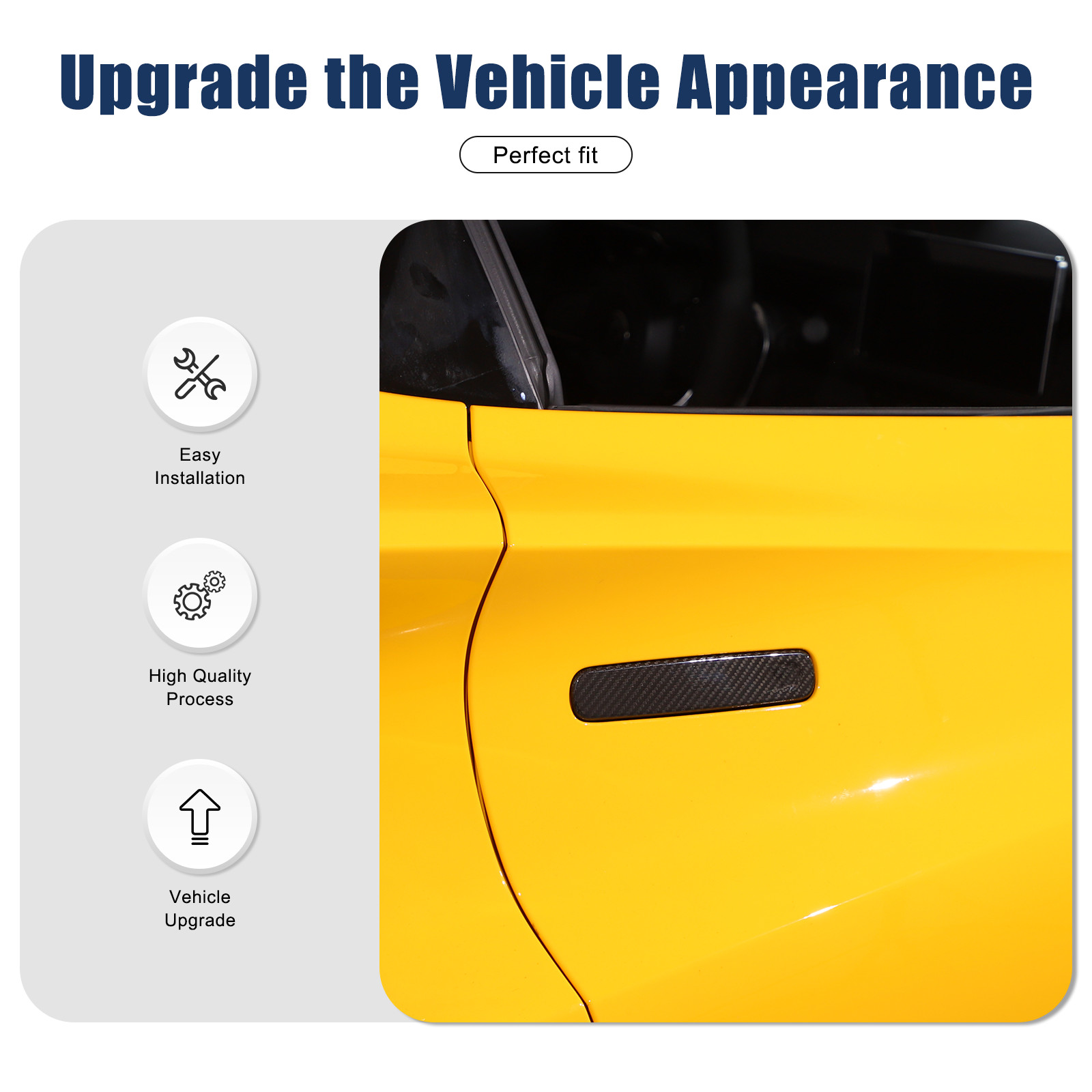 Real Carbon Fiber Exterior Door Handle Cover Trim For Lotus EMIRA 2021-2023