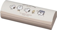 Glasses case with cloth, hard case, synthetic leather, magnetic, PEANUTS 094429