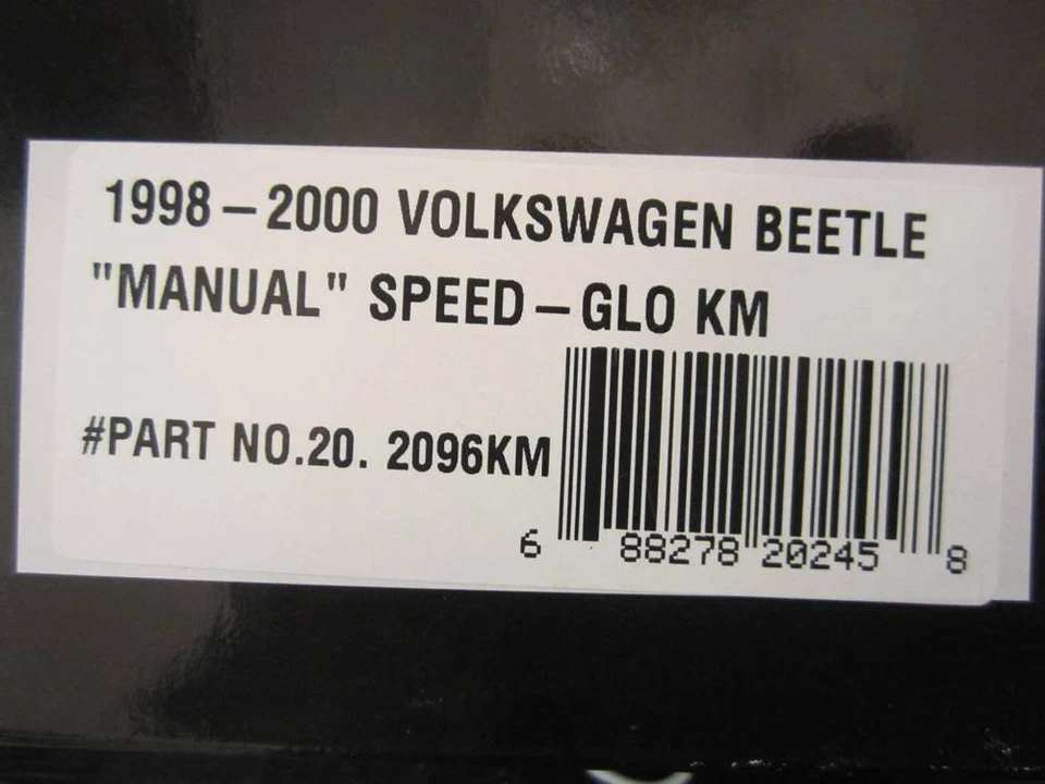 Para 98-04 VW Volkswagen Escarabajo Bug Kilómetro Manual Palo Cara Blanca Calibradores de Brillo Foto 3 de 4