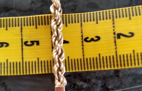 14kt Gold Rope And Bar Bracelet 8 in. 4mm 10g jewelry - Picture 5 of 8