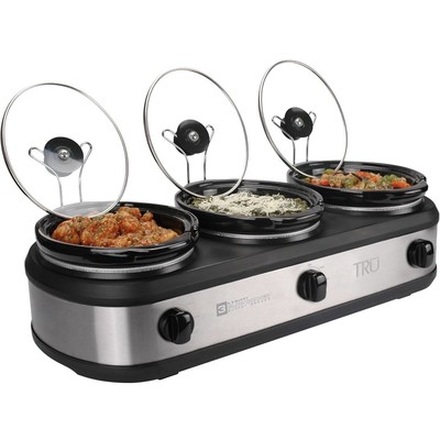TRU BS-325LR 420 W Large Ceramic Pots Slow-Cookers