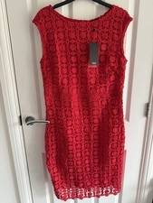 Klass Red Stunning Crochet Dress Size UK 12 BNWT Fast Delivery