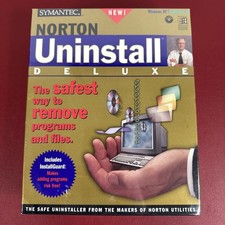 Vintage NEW SEALED Norton Uninstall Deluxe by Symantec Windows NT  95