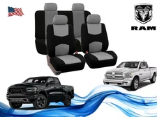 For all RAM car seat cover grey full cloth soft touch 5 seat  friendly