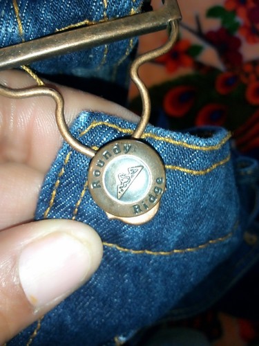 Mens Roundy Ridge Vintage Denim Carpenters Bib Overalls Size 38 Missing Button - Picture 21 of 21