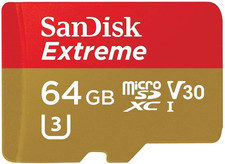 Extreme 64GB Microsdxc UHS-I Card with Adapter - SDSQXVF-064G-GN6MA