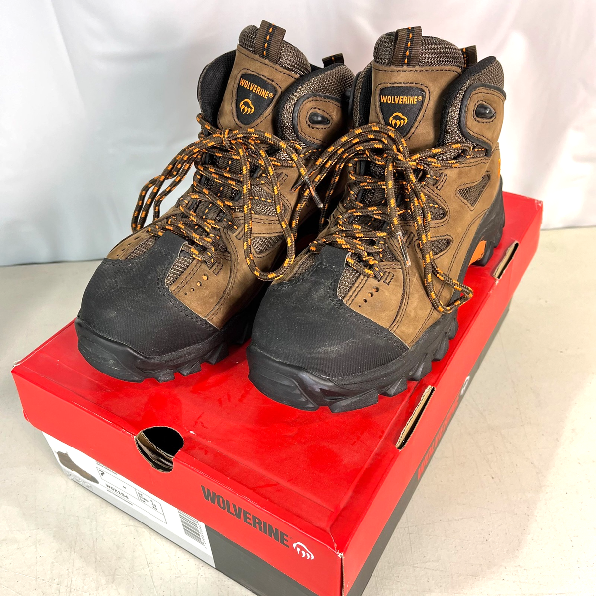 Wolverine Work Boots Mens Size 14 Hudson Steel Toe Safety Leather Oil Res W02194 Wolverine W02194 Hudson Lace Up Steel Toe Work Boots Men main image 4