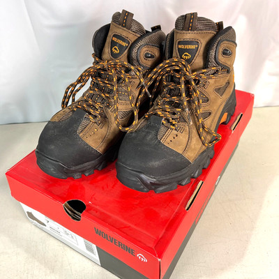 Wolverine Hudson Boots Men's Size 7M Brown Black Steel Toe Hiker Work W02194