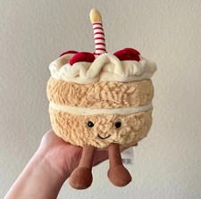Jellycat Cake Keychain Plush Cute Soft Mini Dessert Birthday Bag Charm Gift