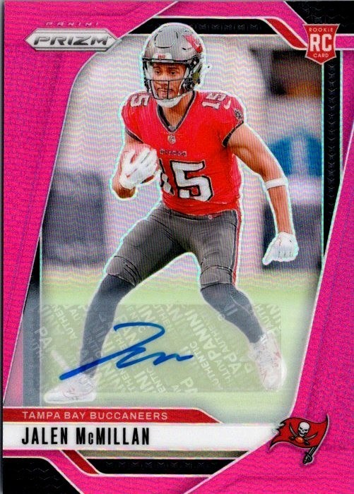 2024 Prizm Jalen McMillan Pink Refractor Auto Rookie RC Tampa Bay Buccaneers