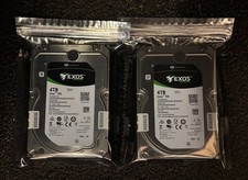 Lot of 2 Seagate Exos 4TB SAS 3.5" Internal Desktop HDD Hard Drive ST4000NM0125