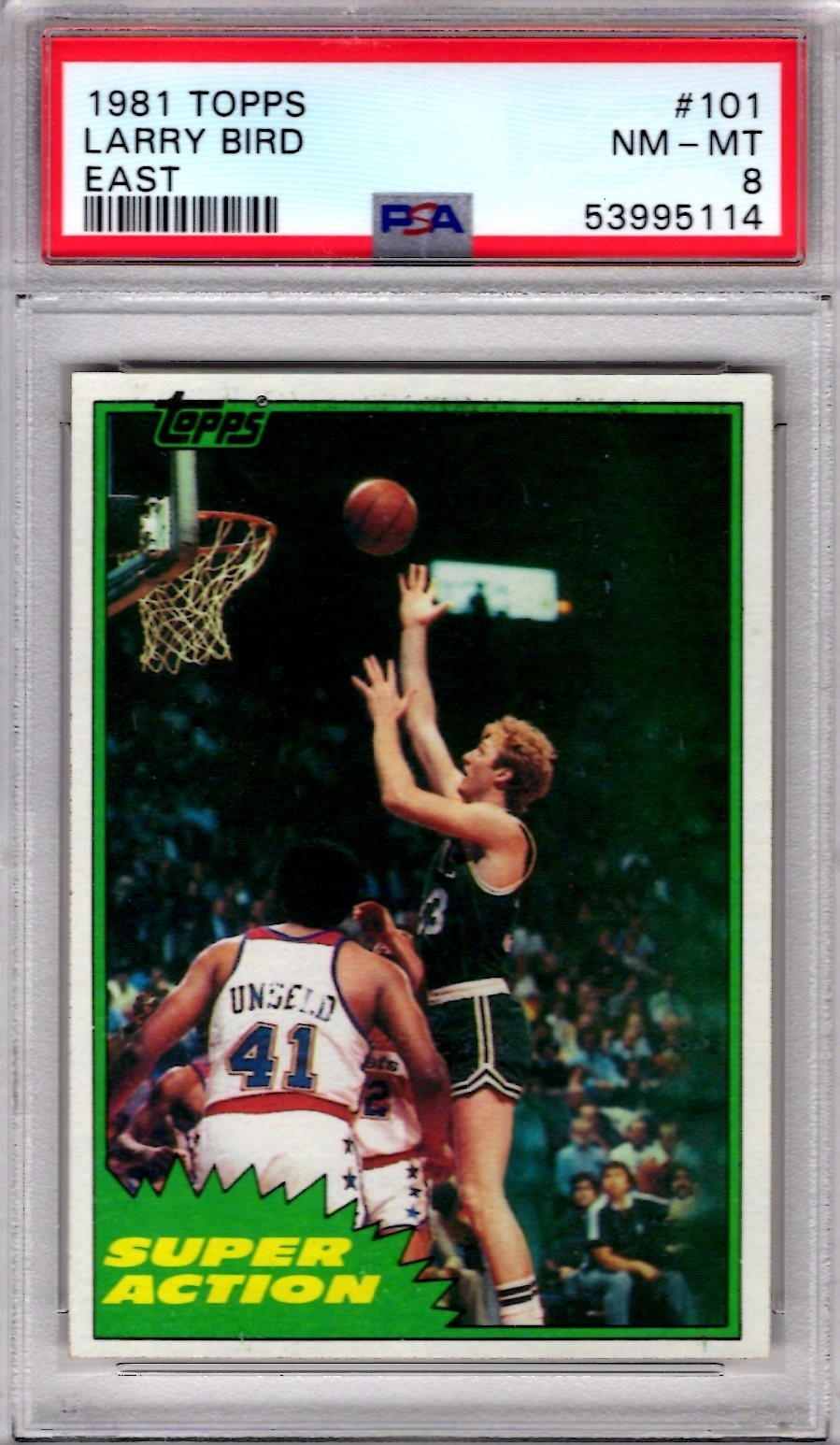 1981 Topps Larry Bird PSA 8 NM-Mt # 101 Super Action
