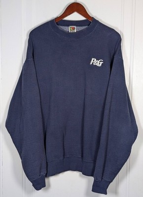 Vintage Proctor Gamble P&G Pullover Sweatshirt Size XL Unisex Navy Blue Hvywght