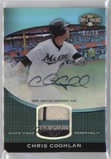 2011 Topps Triple Threads Unity Relic Sapphire 7/10 Chris Coghlan Auto nd3
