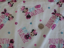 4646. Springs BE MY VALENTINE DISNEY'S MINNIE MOUSE Cotton FABRIC--43" x 2 yds.