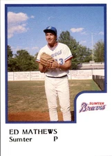 1986 Sumter Braves ProCards #18 Ed Mathews Peoria Illinois IL - NM Baseball Card