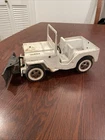 Vintage~Tonka~White~Jeep~Snowplow~#435~unrestored/For Restoration/Parts~AS IS!!