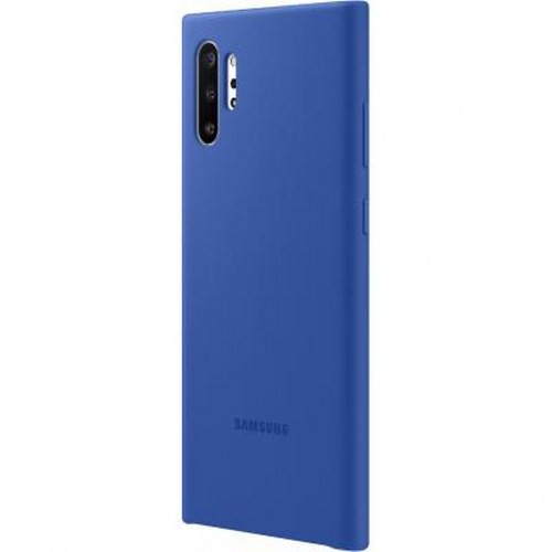 Coque Galaxy Note 10 Plus Samsung EF-PN975TL semi-rigide en silicone bleu marine protégeant
