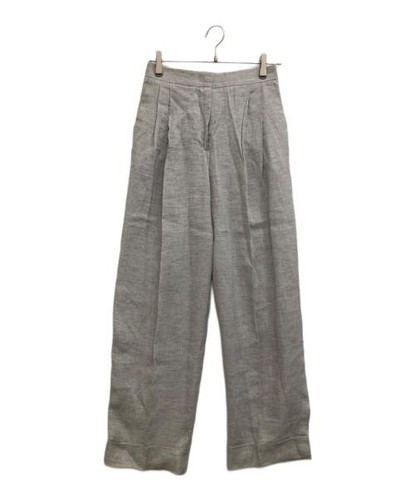 Emporio Armani, EMPORIO ARMANI Linen pants gray