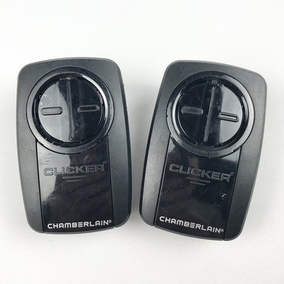 Lot of 2 Chamberlain KLIK5U Clicker Garage Door Openers Remotes OEM Geniune