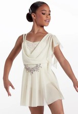 Dance Pre-Owned Costume Intermediate Child Ivory Weissman 15274 Sequin Dress