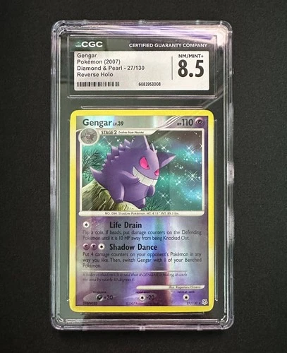 CGC 8.5 Gengar 27/130 Reverse Holo Diamond & Pearl POKEMON 2007