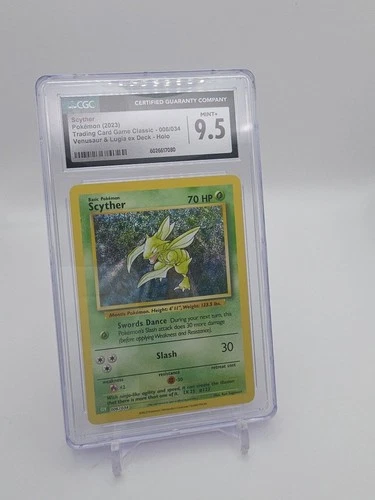 Pokémon TCG: Scyther 006/034 CGC 9.5 Mint Venusaur & Lugia Deck Holo Card