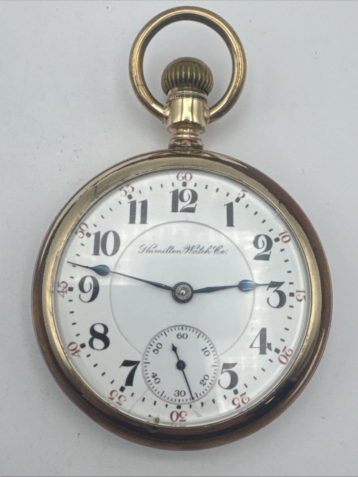 Vintage Hamilton 18s 21J 940 Railroad Pocket Watch In Gold Filled Case