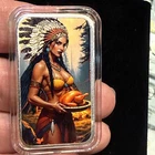 Bullion Baddies Silver Bullion Bar Native American Design Collectible Silver Bar
