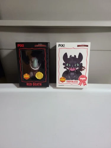 Thrilljoy PIX! DreamWorks Dragons Red Death Event Exc Super Chase + Protector