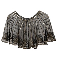 1920s sequin scarf and wraps for women, retro wraps stole...