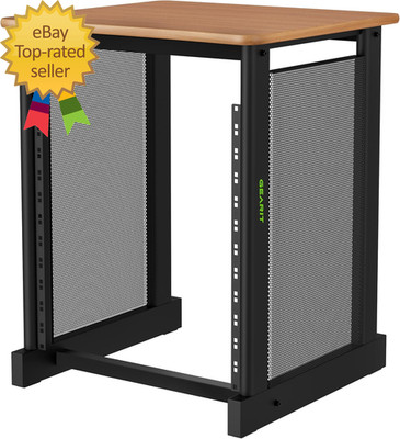 12U Audio Rack with Flat Top for 19'' Studio Gear  AV Equipment