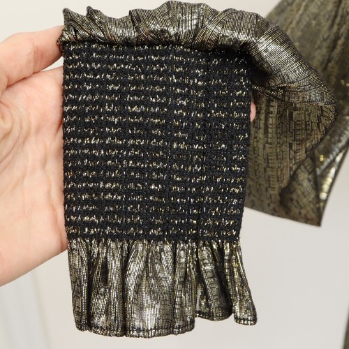 Derek Lam 10 Crosby Sz 0 Silk Blend Gold Metallic Blouse Ruffle Party Formal NYE - Picture 9 of 17