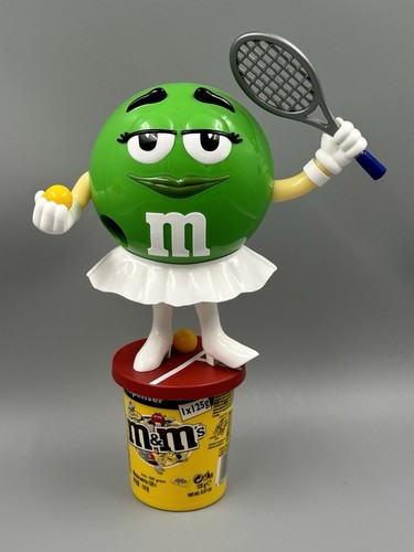 M&M Spender Figur Mrs. Green Tennis Dispenser grün Tennisspielerin Sammler rar - Bild 2 von 4