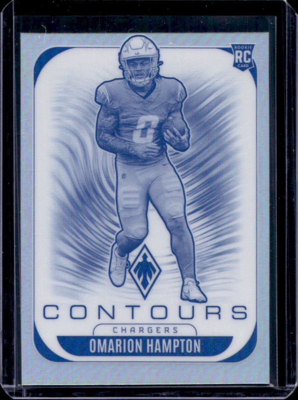 2025 Panini Phoenix Omarion Hampton Contours RC Rookie #18 Chargers