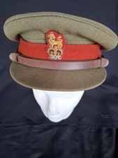 Vintage British Army Staff Office Peaked Dress Hat WW1/WW2 Pre-owned Size 54cm