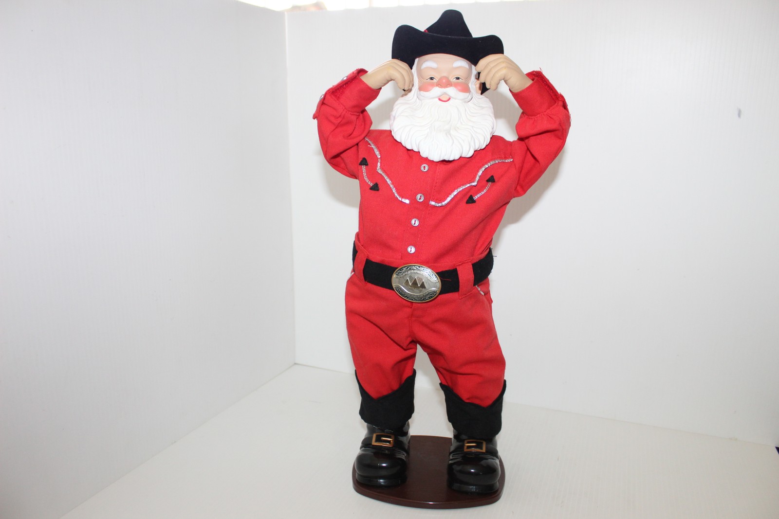 Holly Jolly Rock Santa Gemmy Industries 1997 Dancing Singing Figure w/ Box Alan