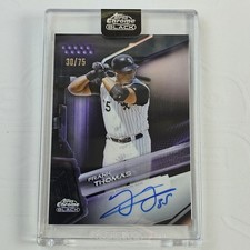 2026 Topps Chrome Black  Frank Thomas Purple /75 On Card Auto