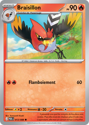 Pokemon Karte Braisillon 013/088 Common Perfect Balance