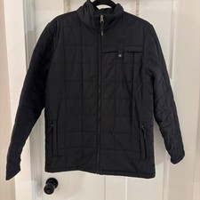 The North Face Boys Puffer Jacket Black Quilted Full Zip Up Size Youth XL 18-20