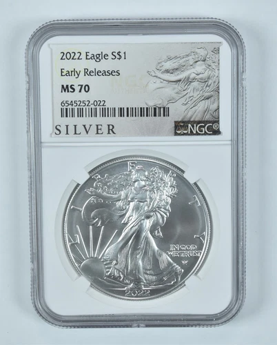 2022 American Silver Eagle Early Releases MS70 NGC ASE Label *9886