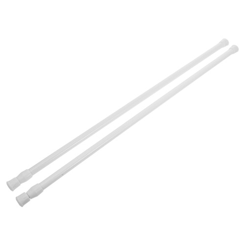 2 Pcs Telescopic Rod Steel Curtain Retractable Shower Tension Adjustable - Picture 6 of 12