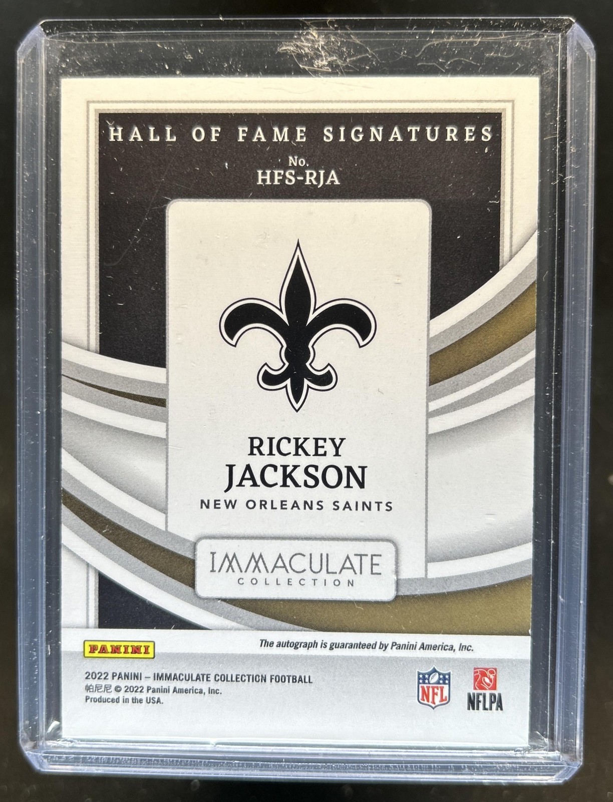 2023 Immaculate Collection Rickey Jackson 2022 Football HOF Signatures Auto #/49 view 2