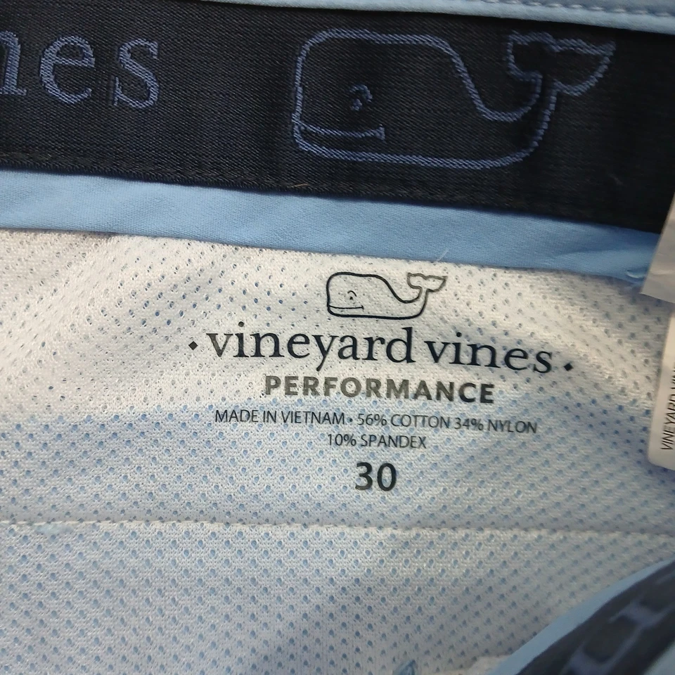 Pantalones Cortos Vineyard Vines Para Hombre 30 Azul Golf Breaker Rendimiento Elástico Tecnología Flex Foto 3 de 4