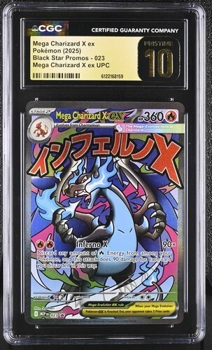 Mega Charizard X ex 023 - Black Star Promos M Charizard X ex UPC CGC 10 Pristine