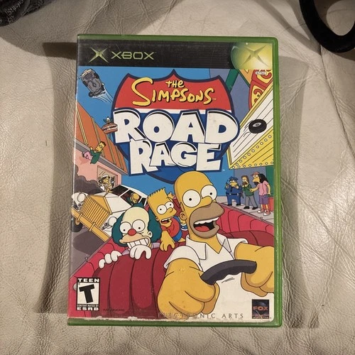 The Simpsons Road Rage (Microsoft Xbox, 2001) Complete In Box, Tested/Working